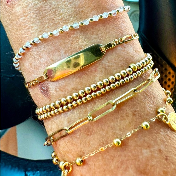 Balance bracelet - 2mm 14k gold filled and semi precious stone beads - Picture 13 of 13